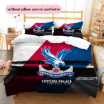 Crystal Palace F.C. ra&scaron;to patalynės antklodžių komplektas Namų dekoracija Dovana (1 * antklodės užvalkalas + 2 * pagalvės užvalkalai be &scaron;erdies).xwn 135x200cm blue