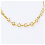 Les Tr&eacute;sors De Lily [G5640] - Collier Plaqu&eacute;-Or 'Alchimie' blanc dor&eacute; - 5 mm