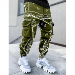 Hip Hop spausdinimo kelnės Vyri&scaron;kos kelnės Mados Streetwear sportiniai kelnės vyrams Bėgiotojai High Street Laisvos krovininės kelnės Vyrai S armijos žalia spalva