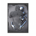 3D metalas modernus vizualinis auksinis sidabro sienelės meno paveikslai metalas modernus skandinavi&scaron;kas personalizuotas drobės interjero paveikslai spaudiniai namų dekoras 20x30cm balta