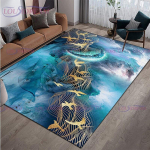 &Scaron;iuolaikiniai prabangūs spalvoti plunksnų kiliminiai kilimėliai svetainės neslystantys kilimėliai kavos staliuko prie&scaron;kambario grindų kilimėlio dekoravimui 120cm x 160cm