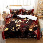 kemila 3D Dark Deacon Bedding Duvet Cover and Pillowcase Double Bed Bedding Set Digital Printing