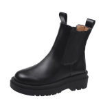 MAITA Chelsea Boots Chunky Boots Moteri&scaron;ki PU juodi kulk&scaron;nies batai vandeniui atsparūs platforminiai batai nuo lietaus