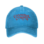 &bdquo;Cannibal Corpse Death Metal Band&ldquo; beisbolo kepuraitės, skirtos &bdquo;Unisex&ldquo; moterims, sunerimusioms džinsinėms &bdquo;snapback&ldquo; kepurėms visiems sezonams, nestruktūrizuota mink&scaron;ta kepuraitė One Size