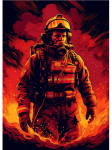 Abstraktus ugniagesys liepsna ugniagesys ugniagesys drobė tapyba Heros sienos meno plakato spaudinys gyvenamojo kambario namų dekoravimui Cuadros 21x30cm No Frame