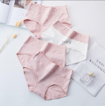5 vnt. kelnaitės auk&scaron;tu liemeniu moterims, kvėpuojantys mink&scaron;ti medvilniniai apatiniai su mielu ra&scaron;tu, besiūlės kelnaitės, dydis M-XL M