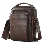 Natūralios odos pečių krep&scaron;iai vyrams Messenger Bag Vintage Tote Crossbody Bags Rankinė ruda