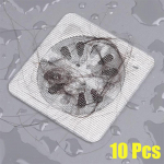 10 vnt. vienkartinių grindų drenažo filtro tinklelių, kanalizacijos filtro tinklelių, vonios kambariui, du&scaron;o kabinai, plaukų prevencijai ir plaukų blokavimui skirtų grindų drenažo lipdukų 10 pieces