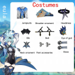 Ysir Genshin Impact Coswear Eula Lawrence Noble Eula Cosplay Sister žaidimas Anime 2D drabužiai
