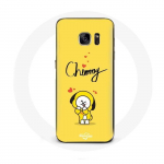Coque pour Samsung Galaxy S6 BTS Bangtan Gar&ccedil;ons BT21 Chimmy Jimin Fond Jaune
