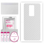 apgo Protective Skin Sticker for the back compatible with Tecno Phantom X, Wrap Film, Foil, Vinyl - Pattern Transparent Carbon