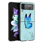 Z Flip 4 telefono dėklas, skirtas Samsung Galaxy Z Flip 3 5G ZFlip3 Flip3 zflip Flip4 juodas kietas kompiuterio dangtelis drugelis Shell Coque sulankstomas Galaxy Z Flip 5G