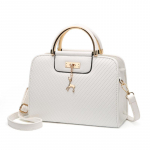 Eleganti&scaron;ka moteri&scaron;ka rankinė Gofruotas elnio papuo&scaron;alas Mielas pečių krep&scaron;ys Madingas Preppy stiliaus Crossbody krep&scaron;ys balta
