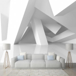 Sieninis tapetas 3D stereo erdvė geometrinis pastatas freska svetainė TV studija kūrybingas meno tapetas 200 cm(W) x 140 cm(H)