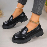 Mokasininiai batai Moterims Platforminiai plok&scaron;čiapadžiai Batai 2024 Pavasaris Nauji Dizainerio Suknelė Eleganti&scaron;ki Batai Prekės ženklo Vaik&scaron;čiojimo Komfortas Retro Zapatos Oxford Mujer 35 juoda