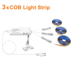 Dvigubų durų jutiklio valdymas COB LED juostiniai &scaron;viestuvai i&scaron;manioji vitrininė spinta Vyno spinta Integruotas ap&scaron;vietimo artumo jutiklio jungiklis 3PCS-2M