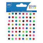 Set de Strass autocollants - ARTEMIO - 'Viva la vida' - 6 mm - 64 pi&egrave;ces - Personnalisation facile