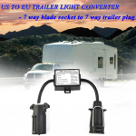 Priekabos žibintų keitiklis, skirtas JAV stiliaus 7 krypčių jungčiai konvertuoti į europieti&scaron;ką 7 krypčių &bdquo;Trailer Connect&ldquo; europieti&scaron;ką priekabų automobilių dalį CHINA
