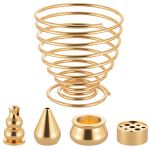 5 viename žalvarinis smilkalų laikiklis 5 stilių smilkalų kūgelių smilkalų lazdelių spiralinių smilkalų laikiklis smilkalų degiklis jogai namų kvapui