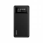 10000mAh Ne&scaron;iojamas PowerBank Mobilus Maitinimo &Scaron;altinis su LED Maitinimo Ekranu Type-c/Micro/USB Sąsaja arba Telefonų 16/15/Android Telefonų Įkrovimui juoda