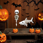 ing Skeleton Statue Mini Figurine,Cute, er Sculpture,Halloween for Indoor Pond Tank Outdoor