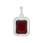 Sidabrinis pakabukas su granatu nano 2.625ct (60002198) tamsiai saldainių obuolių raudonos spalvos