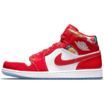 Air Jordan 1 Mid SE Barcelona Megztinis Vyri&scaron;ki Sportbačiai Raudona Čili raudona Balta DC7294-600 42
