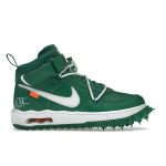 Off-White x Nike Air Force 1 Mid SP Odinė Pu&scaron;ies Žalia Unisex Sportiniai Batai DR0500-300 36.5