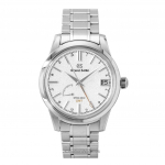 Grand Seiko Elegance GMT Nerūdijančio plieno sidabro spalvos ciferblatas Automatinis SBGE269G 100M Vyri&scaron;kas laikrodis sidabras
