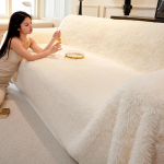 Sofos užvalkalas Universalus auk&scaron;tos kokybės pliu&scaron;inis žieminis užtiesalas Naujas visas suvyniotas užvalkalas 172*130cm