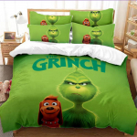 Grinčo žalias plaukų serija Trys dalys 3D skaitmeninis antklodės užvalkalas, &scaron;lifavimo rinkinys 135 * 200cm 50 * 80cm * 1 two-piece set