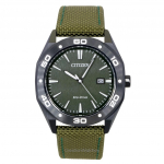 Citizen Eco-Drive Active Sport Nailoninis dirželis Žalias ciferblatas BM7635-01X 100M Vyri&scaron;kas laikrodis žalia