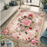 Prabangus Vintažinis Gėlių Ra&scaron;to Plotinis Kilimas Neslystantis Skalbiamas Ma&scaron;inoje Grindų Kilimėlis Svetainei Miegamajam Biuro Dekorui Skalbiamas Kilimas 180x240cm