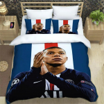 3D spausdinimo K-Kylian Mbapp&eacute; patalynės komplektai Gerbėjo dovanaMada Futbolas M-Mbappe antklodės užvalkalas pledas lovos jaunimui vaikams mergaitei berniukui gimtadienio 150*200cm 3pcs