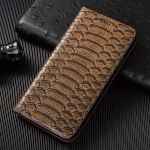 Originalios odos atverčiamas dėklas Python telefonams Xiaomi Poco X3 X4 X5 X6 X7 F5 F6 F7 M3 M4 M5 M5S M6 M7 Plus Pro Ultra Poco F7&Genuine Leather pilka
