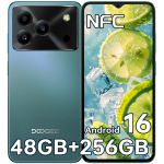 DOOGEE Note56Plus Andriod 16 Atrakintas telefonas, 48GB+256GB/2TB I&scaron;manusis telefonas, A&scaron;tuonių branduolių 6.56 HD+ 90Hz Mobilusis 6150mAh,50MP+8MP, Mobilusis telefonas 8.45mm Itin plonas žalia