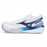 Mizuno NEO JUMP Amortizuojantys Atsparūs dilimui Neslystantys Žemi Tinklinio Bateliai Unisex Sidabrinis Sparnas Baltas V1GA259951 42