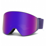 Nauji auk&scaron;tos kokybės dvigubo sluoksnio apsaugantys nuo rasojimo kalnų slidinėjimo akiniai, magnetinis tvirtinimas trumparegiams, apsaugantys nuo sniego akiniai Magnetic purple frame+Pur