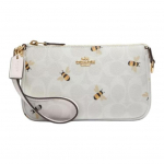 Coach Signature drobės delninė su bičių ra&scaron;tu, balta, moterims, kasdieniam naudojimui Basic Set (Bag+Dust Bag)