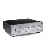 linijos daliklis paskirsto RCA i&scaron;vestį į 4 FX-AUDIO- LS-01J [Sidabrinis] 4 kanalų ir pirminį stiprintuvą, kanalus.