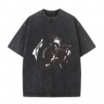 Raperio Lil Uzi Vert Vintažiniai skalbti mar&scaron;kinėliai Vyrams Moterims Hip Hop Mada Pop Muzikos Mar&scaron;kinėliai Per dideli Trumpomis rankovėmis Streetwear Unisex M gray