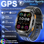 2026 Naujas įmontuotas GPS vyri&scaron;kas i&scaron;manusis laikrodis Kompasas Altimetras Bluetooth skambutis 50M atsparus vandeniui 170+ sporto režimų Navigacijos sekiklis AMOLED HD i&scaron;manusis laikrodis juoda