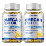 Xemenry Omega-3 žuvų taukai 4080 mg mink&scaron;tos kapsulės 120 vnt. &mdash; EPA DHA, jūrų &scaron;altinis, kasdienė gerovė 120*2