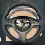 Automobilio vairo apdangalas Juodas zom&scaron;as Oda BMW M Sport E46 330i 330Ci E39 M3 M5 540i 525i 530i Pynimo dangtelis Gray Thread gray