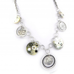 NOA [H2371] - Collier Cr&eacute;ateur 'Bora Bora' noir gris pilka