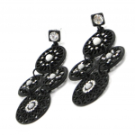NOA [H8935] - Boucles Cr&eacute;ateur 'Carmen' noir blanc juoda