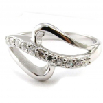 Bague Argent 'D&eacute;esse' blanc