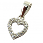 Les Tr&eacute;sors De Lily [P2358] - Pendentif Argent 'Love' blanc sidabras