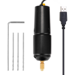 Z-U36 mini rankinis elektrinis gręžtuvas USB perforatorius 5V galios mažas &scaron;lifavimo įrankis juvelyrinių perlų dervai juoda