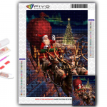 5D &bdquo;pasidaryk pats&ldquo; deimantų tapyba Kalėdų eglutės Kalėdų senelio sniego senelio siuvinėjimo kryželiu mozaika Full Round 20X30CM